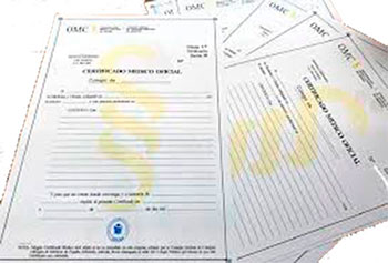 Foto certificado mdico oficial