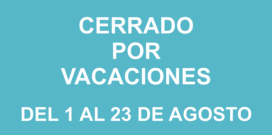 Cerrado por vacaciones - Agosto 2026